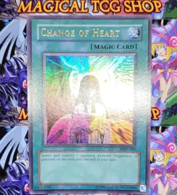 Yugioh Change of Heart Metal Raiders Ultra Rare MRD-060 Original Print 2002 PL - Image 3