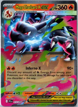 Mega Charizard X Ex 13/94 - Phantasmal Flames Pokemon TCG Double Rare - NM - Image 1