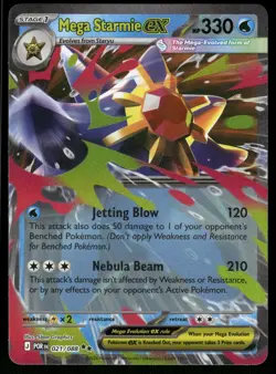 Mega Starmie ex 021/088 Double Rare Perfect Order Pokemon Holo Near Mint - Image 1