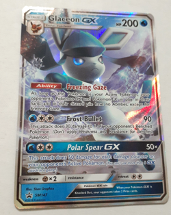2018 Pokemon Sun & Moon Promo SM147 Glaceon GX - see photos, tiny flaws - Image 1