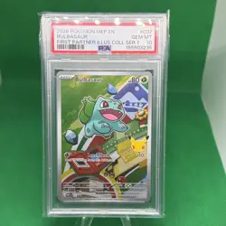 2026 POKEMON FIRST PARTNER ILLUSTRATION SERIES 1 BULBASAUR 037 PSA 10 - Image 1