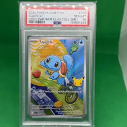 2026 POKEMON FIRST PARTNER ILLUSTRATION COLLECTION SERIES 1 #039 SQUIRTLE PSA 10 - Image 1