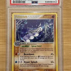 Poliwrath 11/115 Unseen Forces Reverse Holo Pokemon PSA 9 - Image 2
