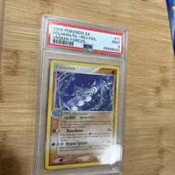Poliwrath 11/115 Unseen Forces Reverse Holo Pokemon PSA 9 - Image 3