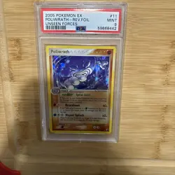 Poliwrath 11/115 Unseen Forces Reverse Holo Pokemon PSA 9 - Image 5