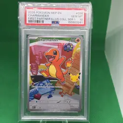 2026 POKEMON FIRST PARTNER ILLUSTRATION SERIES 1 CHARMANDER PSA 10 - Image 1
