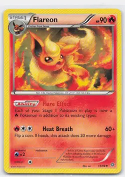 FLAREON 13/98 UNCOMMON ANCIENT ORIGINS POKEMON - Image 1