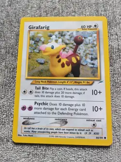 Pokemon TCG Girafarig #66/105 TCG Neo Destiny Uncommon Vintage WOTC LP Rare. - Image 1