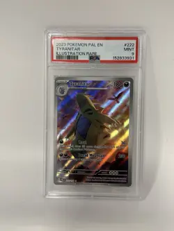 Pokemon TCG Tyranitar 222/193 Paldea Evolved Illustration Rare Holo PSA 9 - Image 1