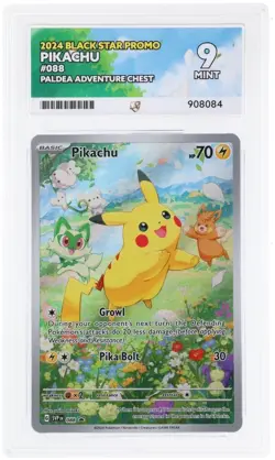 Pokemon TCG Ace 9 Pikachu Black Star Promo SVP088 Holo Illustration Rare Graded - Image 1