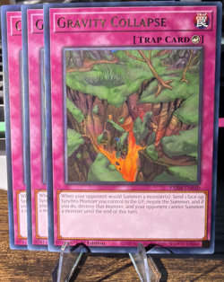 Yugioh! 3x NM Gravity Collapse VASM-EN030 1st Edition (Rare) - playset - Image 1