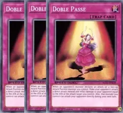 Yugioh - Doble Passe x 3 - 1st Edition NM - Free Holographic Card - Image 1