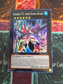 Yu-Gi-Oh! Number C73: Abyss Supra Splash DRLG-EN041 Super Rare 1st Edition NM b2 - Image 1