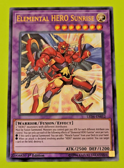 Yu-Gi-Oh Elemental HERO Sunrise 1st Edition Ultra Rare LED6-EN012 Nm - Image 1
