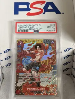 One Piece CCG Portgas.D.Ace SP OP02-013 Two Legends PSA 10 English - Image 1
