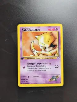 1st Edition Sabrina's Abra 91/132 Rare Gym Heroes Pokemon Card PSA 2000 WOTC TCG - Image 1