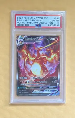 PSA 10 GEM MINT 2022 Charizard VMAX SWSH261 UPC ALTERNATE ART PROMO Pokemon Card - Image 1