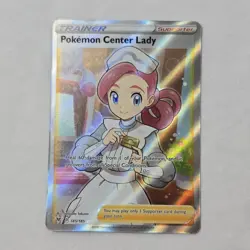 Pokemon Center Lady 185/185 Vivid Voltage NM Pokemon Card – Full Art - Image 1