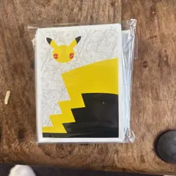 Celebrations Sleeves X 65 Holds Pokemon Cards Pikachu Logo ETB Box White NEW - Image 1
