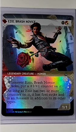 MTG Magic The Gathering ACR Assassins Creed Showcase Foil #145 Ezio Brash Novice - Image 1