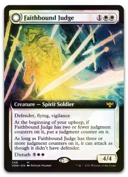 Faithbound Judge (Extended Art) #348 (Foil) (NM) Crimson Vow VOW Magic MTG - Image 1