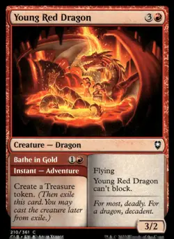 YOUNG RED DRAGON x4 mtg NM-M Commander Legends Baldurs Gate 4 Common - Image 1
