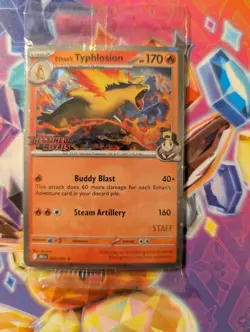 Pokemon Destined Rivals STAFF Pre-Release Pack Sealed RARE - Image 1