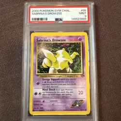 Pokemon TCG Sabrina's Drowzee Gym Challenge 95/132 Unlimited PSA 9 - Image 1