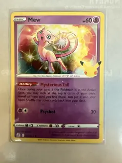 Pokemon TCG Mew Celebrations Holo Rare Card 011/025 Near Mint/Mint Condition - Image 1