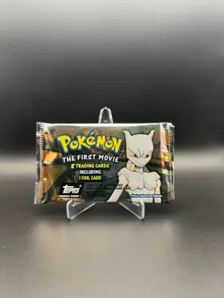 Pokemon Topps - The First Movie - 1999 - Black Logo Booster Pack Sealed MINT - Image 1