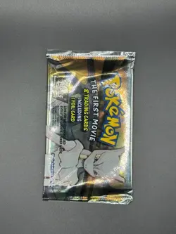 Pokemon Topps - The First Movie - 1999 - Black Logo Booster Pack Sealed MINT - Image 4