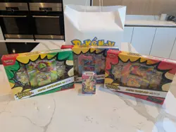 Pokemon Ascended Heroes Mega Feraligatr Meganium Emboar EXBoxes + Booster Bundle - Image 1