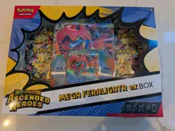 Pokemon Ascended Heroes Mega Feraligatr Meganium Emboar EXBoxes + Booster Bundle - Image 2
