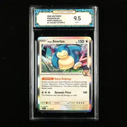 TQG 9.5 Mint+ 2025 Pokemon ENG Hop's Snorlax #I JTG EN 117/159 R - Image 1