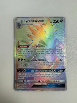Pokemon Tyranitar GX SM Lost Thunder Holo Secret Rare #223/214 250 HP English - Image 2