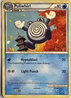 Poliwhirl 37/95 Uncommon HGSS Unleashed Pokemon Lightly Played - Image 1