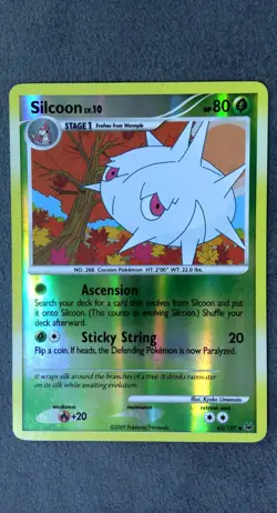 Silcoon 63/127 Uncommon Platinum Pokemon Reverse Holo Near Mint - Image 1