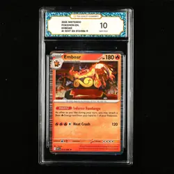 TQG 10 GEM MINT 2025 Pokemon ENG Emboar #I WHT EN 013/086 R - Image 1