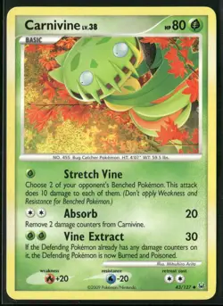 Carnivine 43/127 Uncommon Platinum Pokemon Near Mint - Image 1