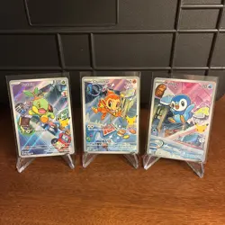Pokemon TCG First Partner Illustrations Turtwig Chimchar Piplup 040-042 Series 1 - Image 2