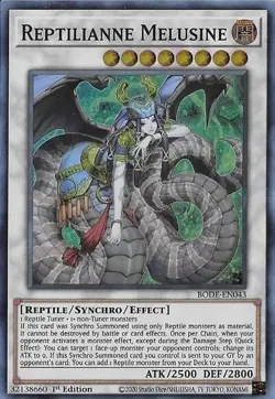 BODE-EN043 Reptilianne Melusine 1st Edition Super Rare Near Mint YuGiOh TCG - Image 1