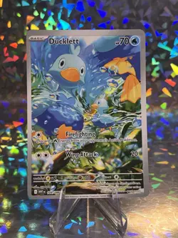 Ducklett 109/086 Pokemon TCG: Full Art White Flare Illustration Rare - Image 1