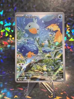 Ducklett 109/086 Pokemon TCG: Full Art White Flare Illustration Rare - Image 2