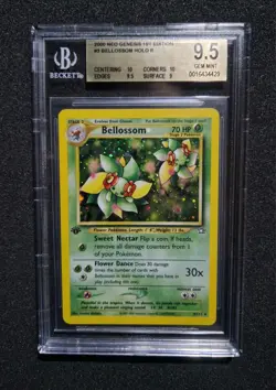 2000 Pokemon Neo Genesis Bellossom 1st Edition Holo #3 BGS 9.5 GEM MINT - Image 1