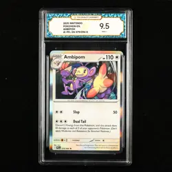 TQG 9.5 Mint+ 2025 Pokemon ENG Ambipom #I PFL EN 079/094 R - Image 1