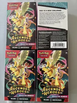 Pokemon Ascended Heroes Mega Evolution Booster Bundle Lot Of (4) - Image 3