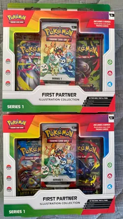 Pokemon TCG First Partner Illustration Collection Series Lot Of 2 Factory Sealed - Image 1