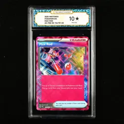 TQG 10 PRISTINE 2025 Pokemon ENG Max Rod #H PRE EN 116/131 AS - Image 1