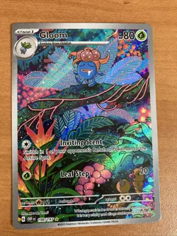 Pokemon Gloom 198/197 Obsidian Flames Illustration Rare Scarlet Violet 151 NM - Image 1