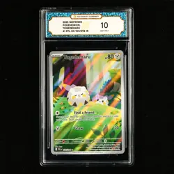 TQG 10 GEM MINT 2025 Pokemon ENG Togedemaru #I PFL EN 104/094 IR - Image 2